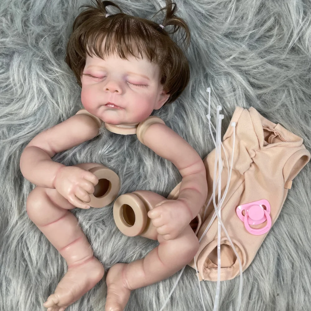 이미 그려진 이식 인형 키트, 에릭/에리카, 살아있는 듯한 3D 페인트, 피부 보이는 정맥, 수제 몰드, 21 인치