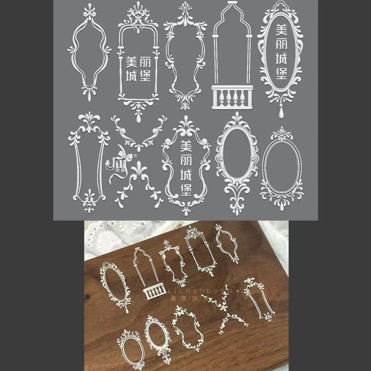 홀리 라이트 크로스 고딕 알파벳 네일 아트 스탬핑 조각 3D 아크릴 몰드 네일 아트 데코레이션 DIY 실리콘 템플릿 네일 몰드