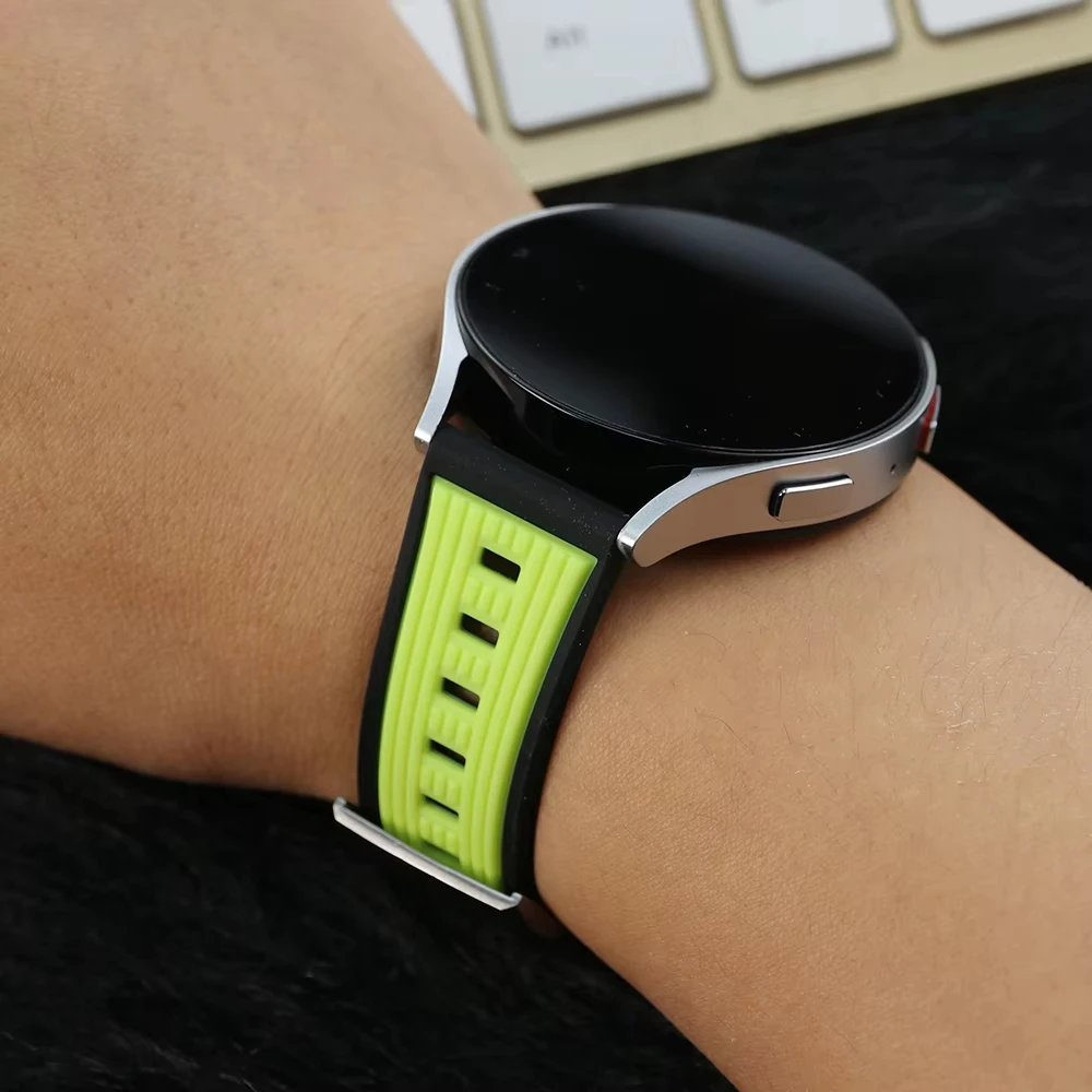 Silicone Sport Strap Bracelet - 22mm Wristband in Multiple Colors