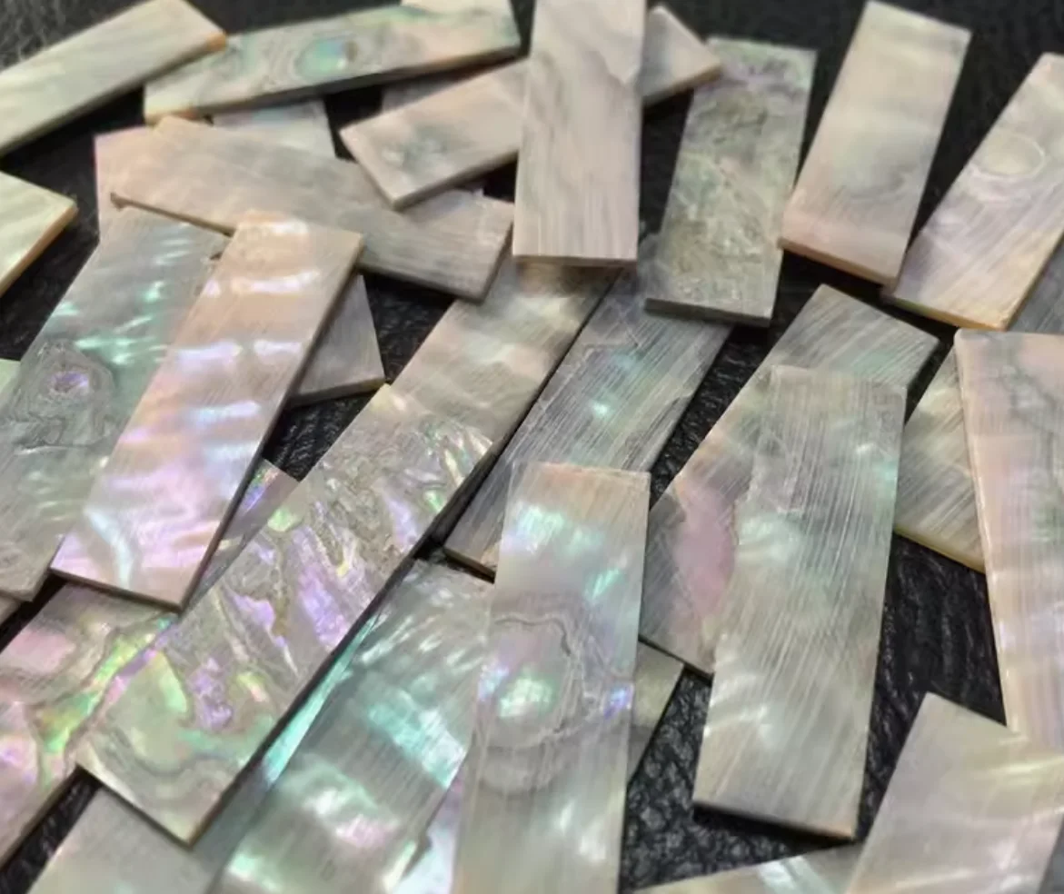 

5Pcs Length:28mm Wide:8mm Thick:0.9mm Mexican abalone rectangular shell slices DIY jewelry Accessories decorative inlay