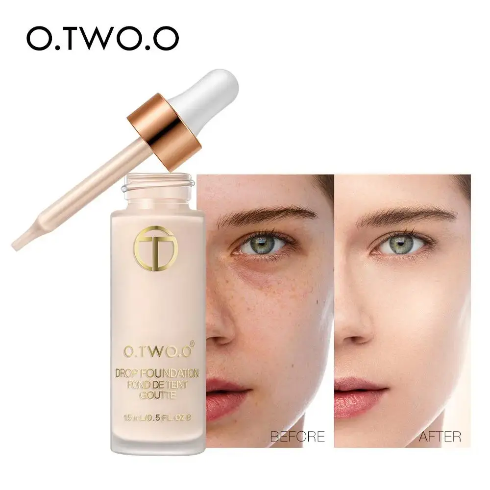 Natural Finish Liquid Foundation Full Coverage Makeup Base Oil Free BB Cream Long Lasting Face Concealer Cosmetics