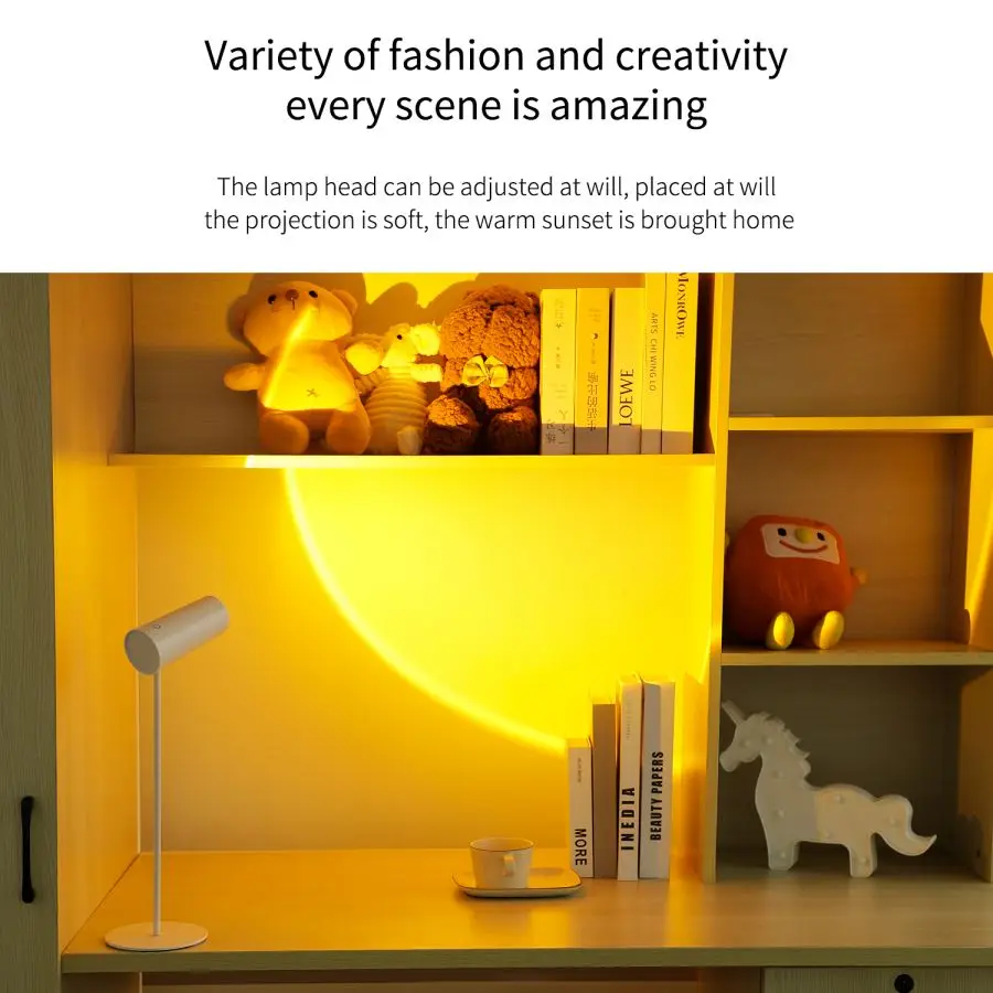 Sunset Eye Protection Table Lamp  USB Touch Dimming Reading Light for Study Flashlight Bedroom Bedside Decor Photo Desk Lamps 3