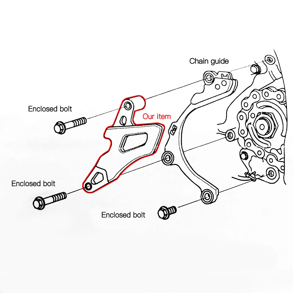 Front Chain Sprocket Guard Engine Cover For Honda CR250R 2002-2007 CRF250R 2004-2009 CRF250X 2004- For Yamaha YZ125 YZ125X