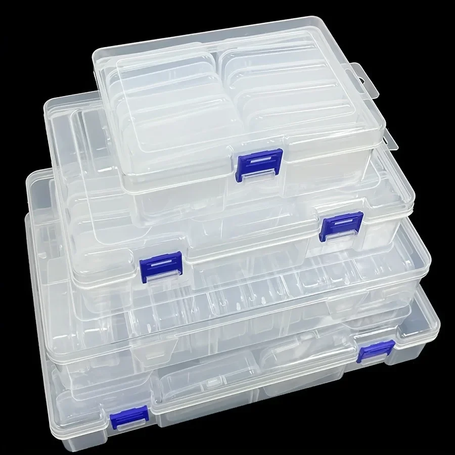 10/19/24/30 Grids DIY Beads Diamond Paint Crafts Transparent Plastic Storage Box Art Embroidery Jewelry Accessories