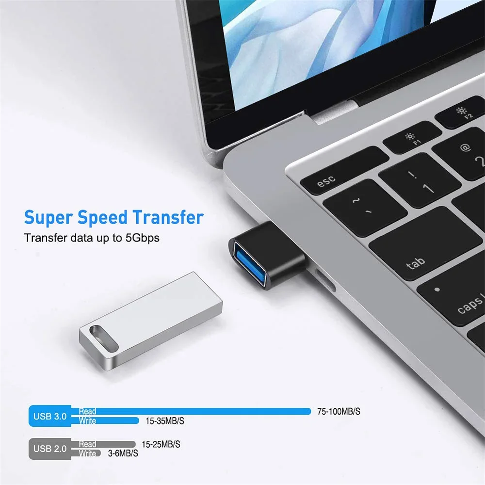 1-20 Pcs USB 3.0 to Type C Adapter OTG Converter USB-A Male to USB-C Female for Samsung Xiaomi POCO MacBook Pro Table