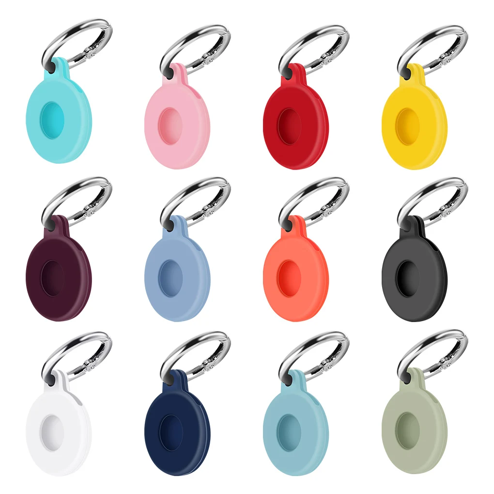 AirTag Case Silicone Protector Bumper Cover Buckle for Apple AirTags Tracker 1pc gps locator key finder anti lost tracker anti lose tracker item locator anti lost locator key chain locator