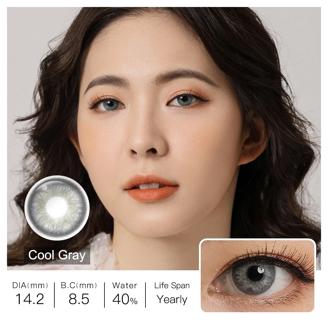 Magister Colored contact lenses for eyes Yearly Use Eye contacts Lens 1 Pair Brown Gray Lenses Beauty Pupilentes Eye Color Lens contact lenses