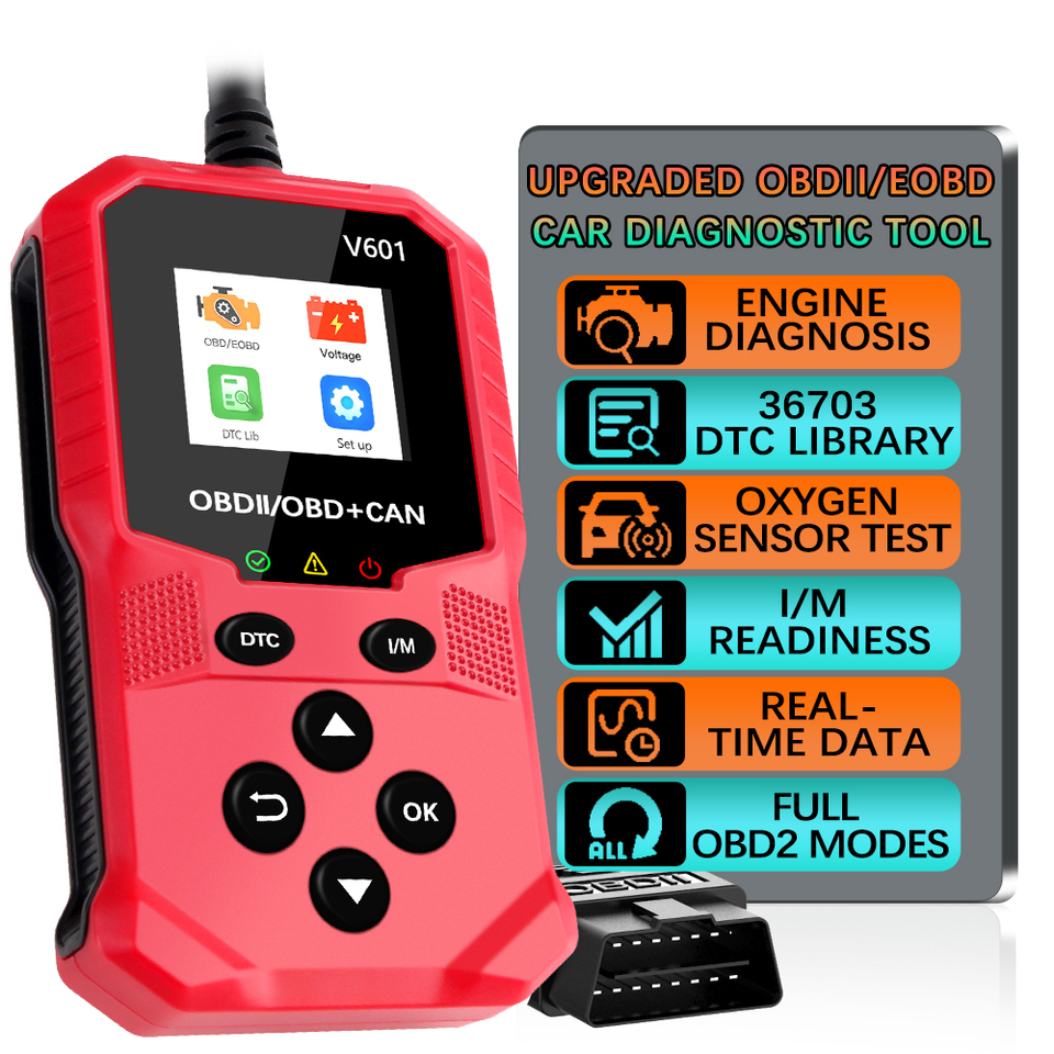 ODB2 Code Reader Car Diagnostic Tool Engine OBD 2 Scanner OBD2 Scanner OBDII/EOBD Diagnostic Scan Tool V601 Multi Languages