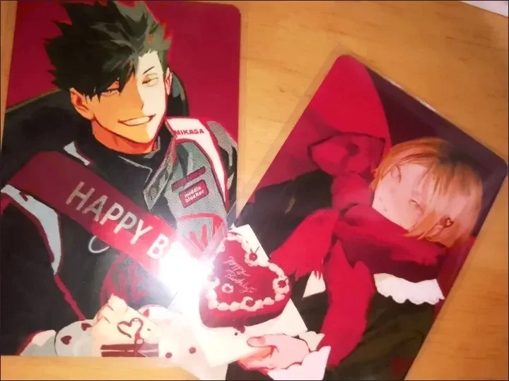 Kozume Kenma 책갈피, 한국 애니메이션, 로모 쿠로 테츠로, 어린이 문구, 메시지 수집 선물, 하이큐, 3 인치 소형 카드