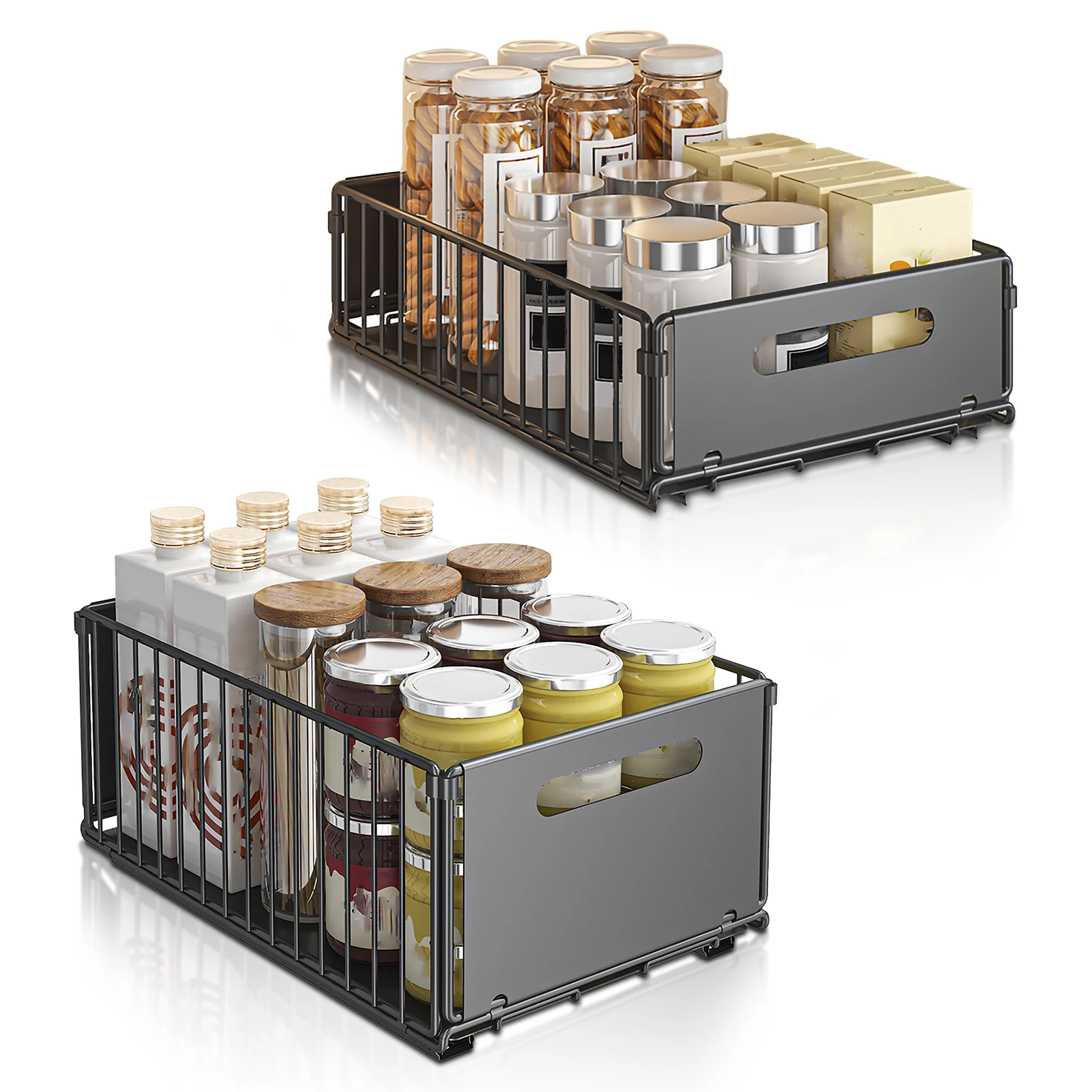 

Органайзер для кухни, поднос с выдвижным ящиком, поднос для хранения приправ, емкость для специй, держатель-органайзер для кухни