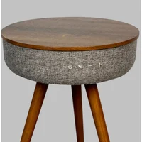 Table basse de chargement sans fil intelligente, Audio stéréo Bluetooth, Table d'appoint de canapé, Table basse de musique avec chargeur USB 5
