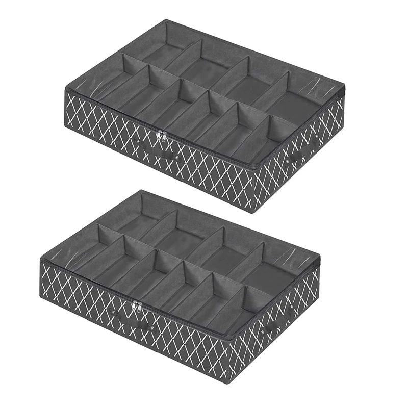 

2 шт., органайзер для обуви с окошком, 8 больших пар