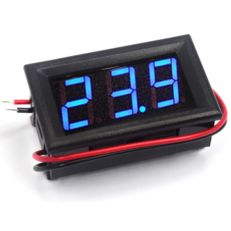 Multicolor Digital Voltage Panel Meter for Vehicles (4.5V-30V Range)