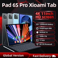 Original Pad 6S Pro Global Version Tablets PC 11inch HD 4K Android 14 16GB+1T 12000mAh 5G Dual SIM Bluetooth WiFi GPS Xioami Tab 1