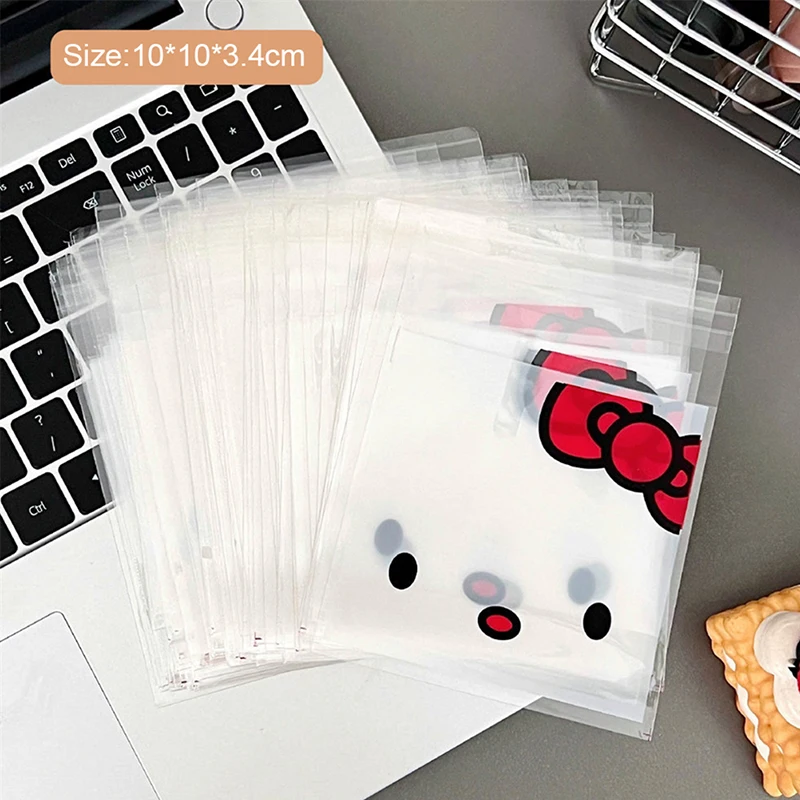 

Cartoon Disposable Candy Sealable Bag 100PCS Hello Kitty Kawaii Ziplock Bag Star Card Packing Self-Sealing Biscuits Snacks Bake