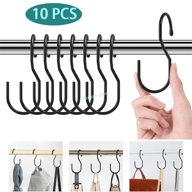 Metal Multi-Purpose Hooks Unique Twist Design Closet Organizer