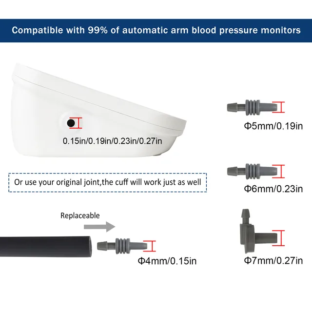 Large Screen Blood Pressure Monitor, ELERA Extra Large Cuff 13-21 Blood  Pressure Machine for Home Use, Upper Arm BP Cuff Kit with Backlight LCD &  HR