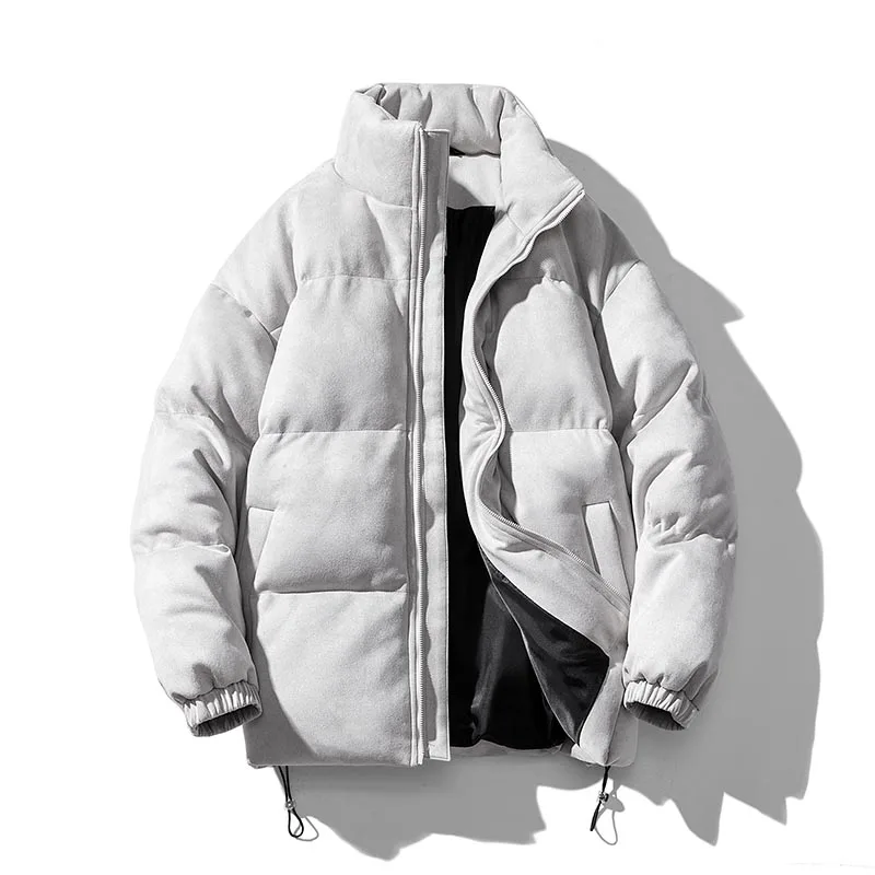 Winter Jacket Men\'s Parkas Thicken Warm Windproof Coat Mens Stand Collar Jackets Solid Color Parka Coat Women Fashion Streetwear