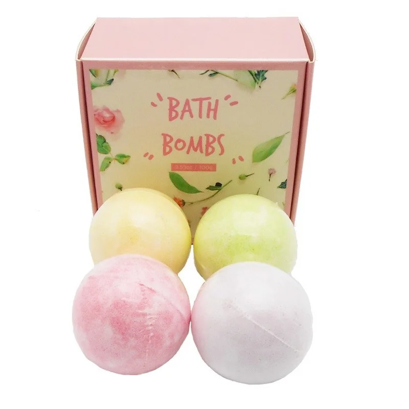4 Pcs Essential Oil Bath Ball Bubble Explosion Bath Salt Ball Toy Bath