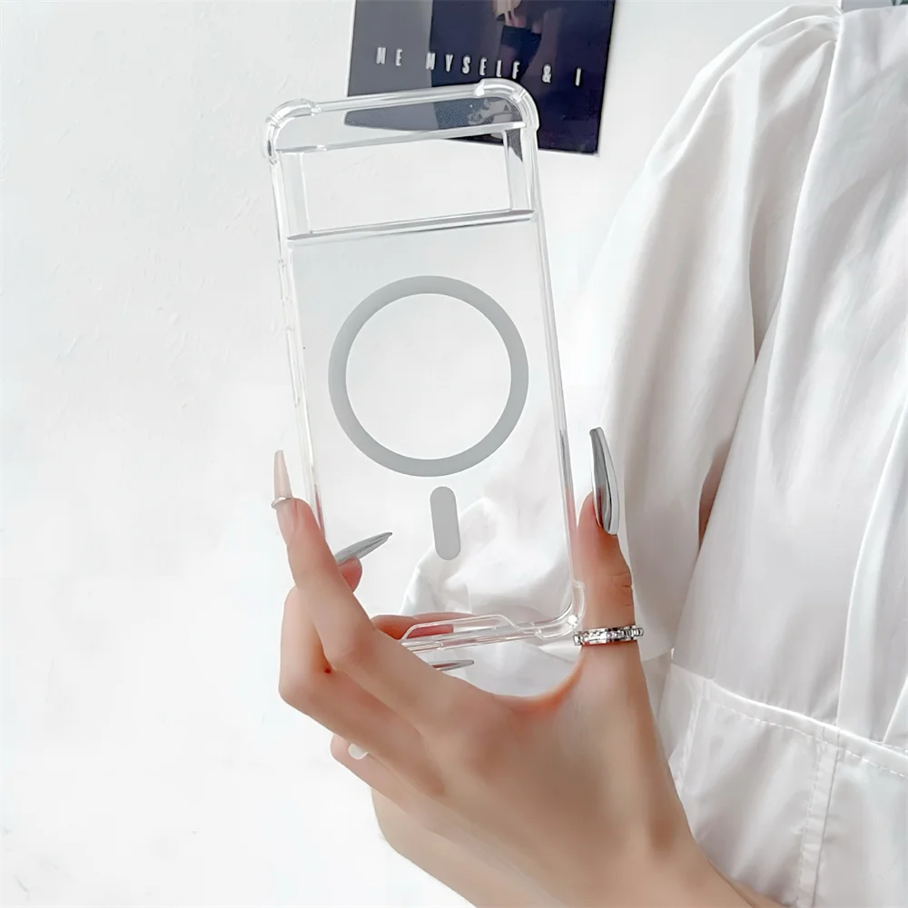 Clear Magnetic Phone Case with Magsafe Wireless Charging and Acrylic Protection