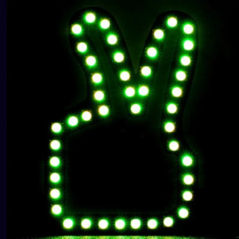 

Finger Signal For Car Car Interior Light Powered By USB Multipurpose Funny Decorative Light Up Finger Sign Car Accessories Men