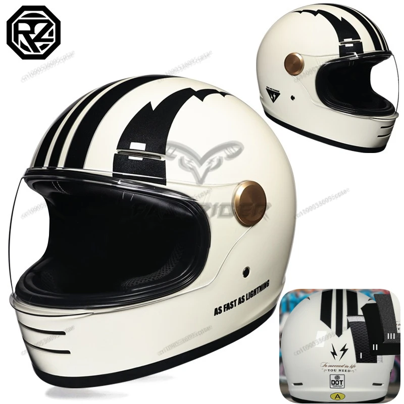 ���ο� ORZ ������� ��� Cascos Para Motos Hombres Retro Full Face Dot ���� ����Ŭ�� ĸ