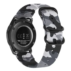 Versatile 22mm Nylon Watch Strap - Premium Bracelet - 22mm Width (Camouflage gray)