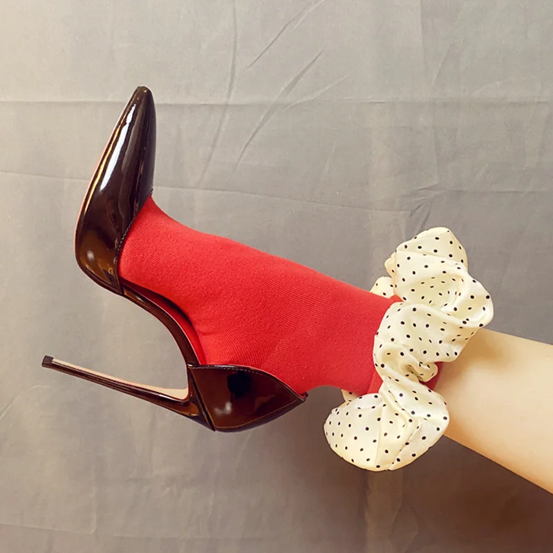 

Black Side Empty Women Pointy Toe High Heel Shoes 8cm 10cm 12cm Elegant Faux Stiletto Sexy Ladies Pumps QKOU003