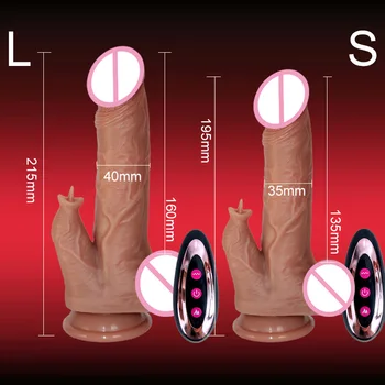 Telescopic Sexy Toys Thrusting Dildo Vibrators for Women Realistic Dildos Female Masturbators Toy Heating Penis With Suction Cup 5