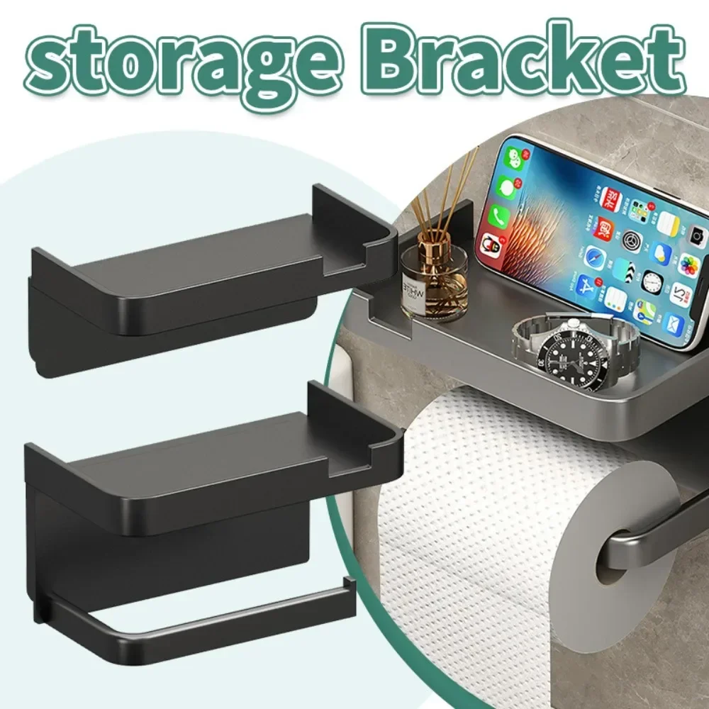 Toilet Paper Holder Tissue Rack Plastic Phone Towel Holder Bathroom Paper Roll Storage Shelf Accessories