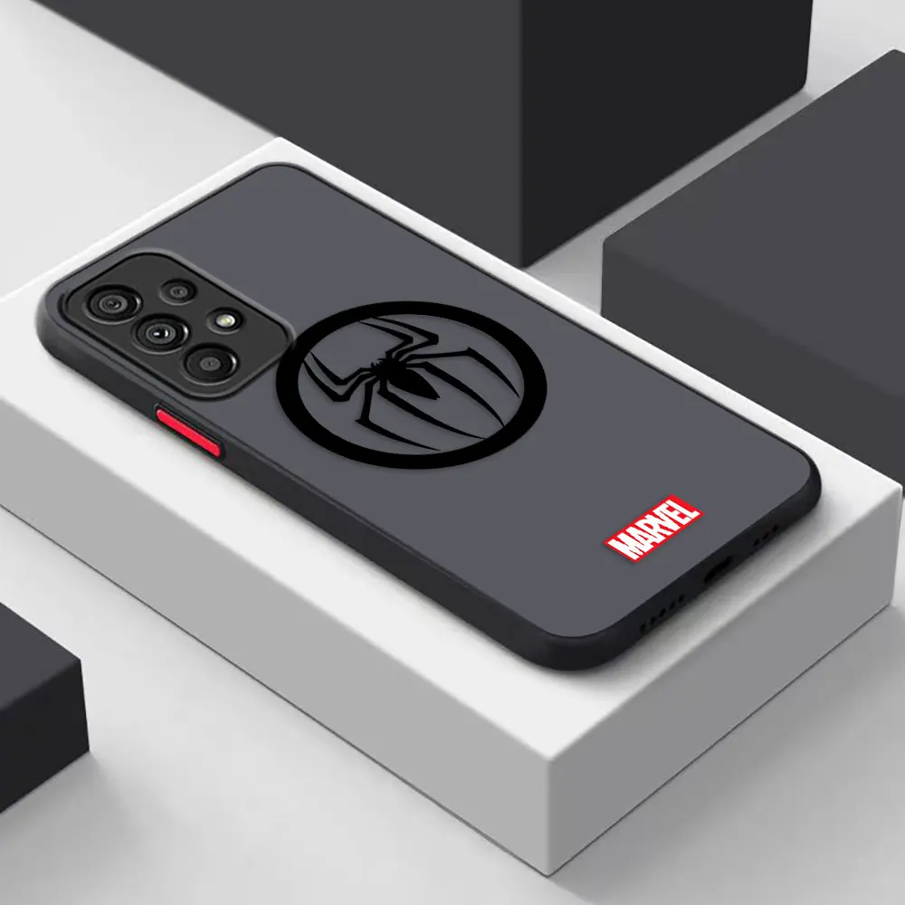 thumbnail image 1 of Funda para Samsung Galaxy A72 A71 A53 A52 A51 A50 A42 A32 A33 A30 A23 A22 A21S A20S 5G 4G LITE Logo Marvel Lron Spider-Aan, 1 of 5