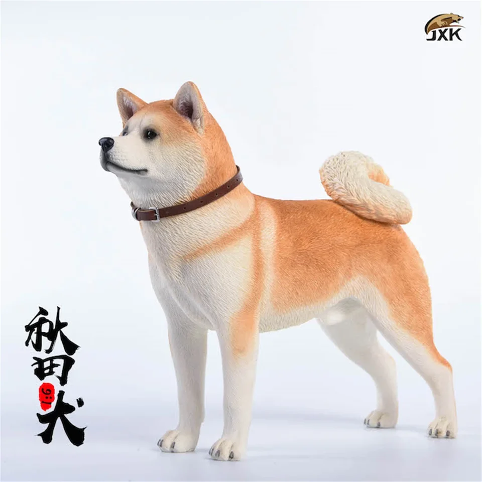 ZXK 1:6 スケール日本の秋田犬ペットフィギュア癒し動物