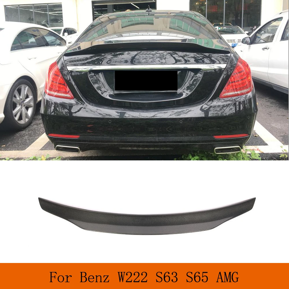 탄소 섬유 리어 스포일러 트렁크 립, 메르세데스 벤츠 S 클래스 W222 S400 S450 S500 S550 S560 S600 S63 S65 AMG 세단 2014-2020 용