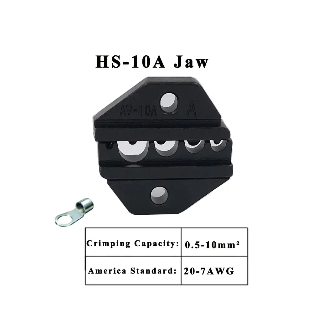 Alicates de prensado de mandíbula para terminales, 230mm, resorte de enchufe y tapa de prensado, HS-02H, HS-05H, HS-03BC, herramienta de mandíbula de alta dureza