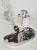 Modern Light Luxury Leather Slant Stand Flower Arrangement Glass Tube Container Vase for Room Decor Wedding Graduation Gifts 3