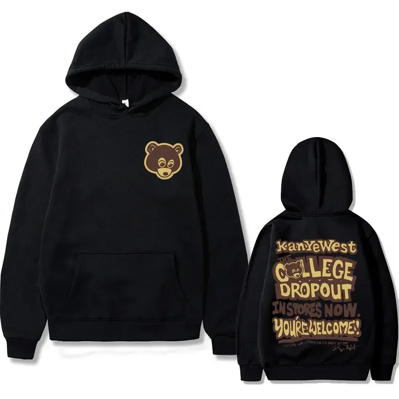 

Rapper Kanye West The College Dropout Graphic Print Hoodie Male Hip Hop Vintage Hoodies Men Women Oversized Fleece Sweatshirts