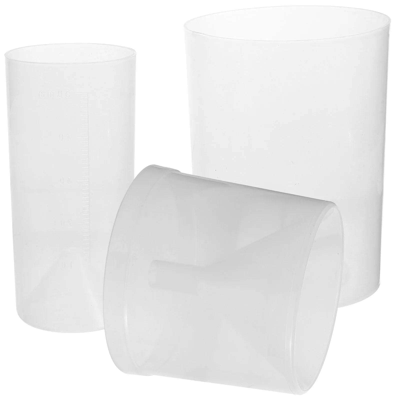 3Pcs 강우량 측정기 교육 도구 과학 지리 교실 야외 정원 농업 사용을위한 플라스틱 비 측정 튜브