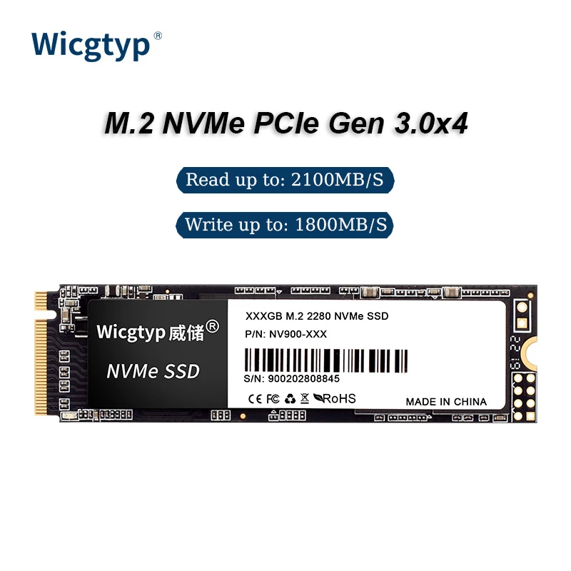 Внутренний жесткий диск M.2 NVMe PCIe Gen 3 0x4 SSD 128 ГБ 256 512 Гб для ноутбука NVME M2 2280 1 ТБ |