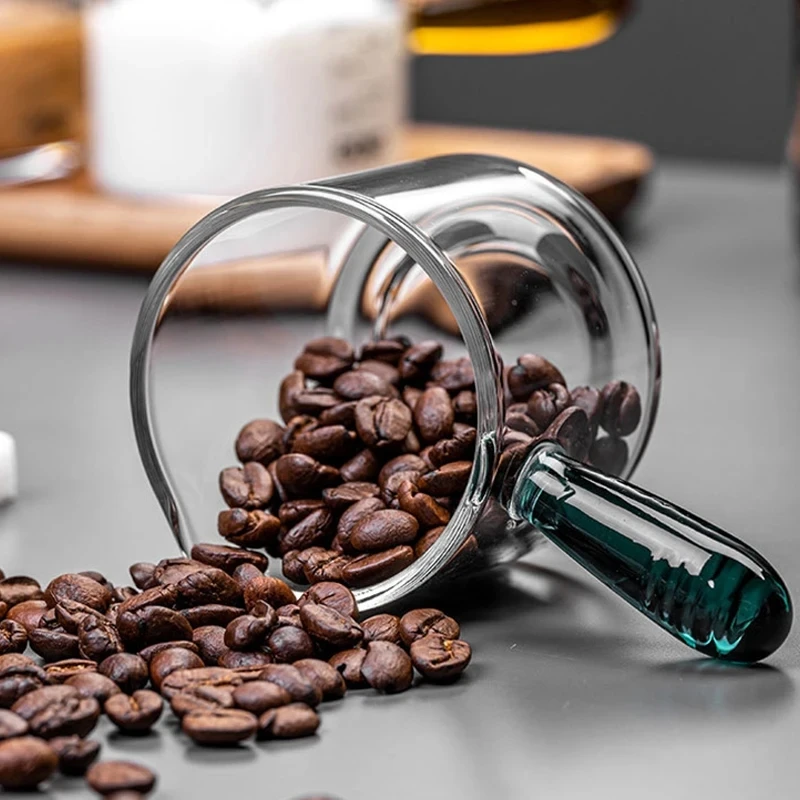 Espressotassen Aus Borosilikatglas – 100 Ml, Mit Milliliter-Skala Und V-förmiger Tülle