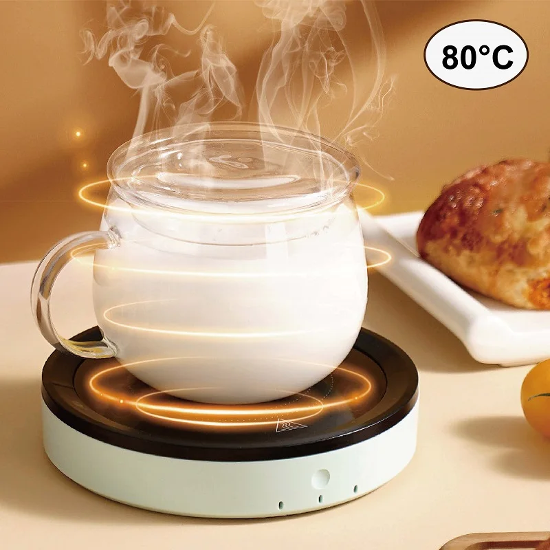 110V/220V Cup Heater Adjust Temperature Hot Milk Insulated Warm Cup Base 80&deg;C Constant Temperature Coffee Heater Tea Maker