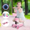 Children's Kick Scooter Folding Skateboard Kids Adjustable Height Flashing Light  for Toddlers 2-12 Year Scooter Gifts 1