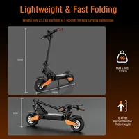 Trotinette électrique JUICEASE C67Lite 1200W batterie haute capacité 48V13,5Ah moteur puissant autonomie de 50km vitesse maximale de 50km/h pneus larges de 10 pouces tout-terrain avec suspension 8