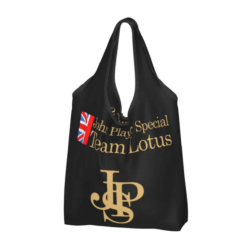 

Ayrton Senna John Player Special Team Lotus Shopping Bags Reusable Grocery Tote Bags Capacity Recycling Bags Washable Handbag