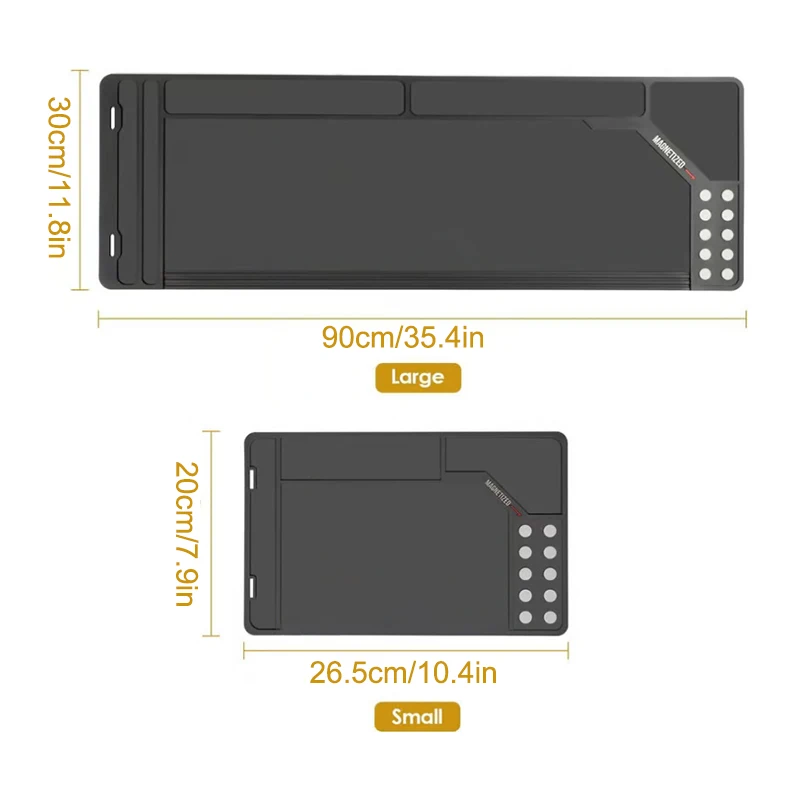 1PC Gun Cleaning Mat Rifle Pistol Gun Mat With Magnetic Dots Non-Slip With Organizer Parts Tray Protective Workbench Mat 6