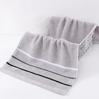 3pcs Grey Towel Thickened Soft Absorbent Skin-friendly Household Daily Use Adult Kids Towel Face 28.35*13inch/72*33cm 2