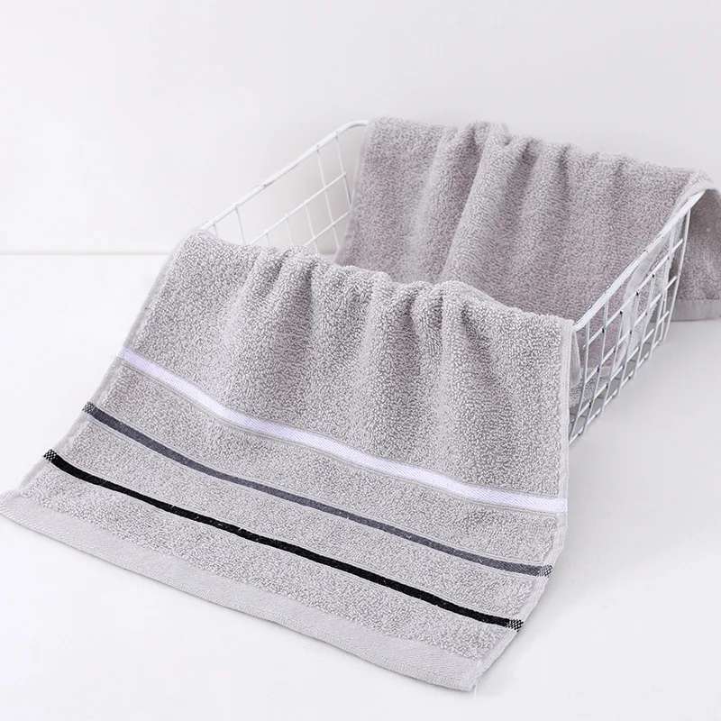 3Pcs Thickened Soft Grey Towel 2