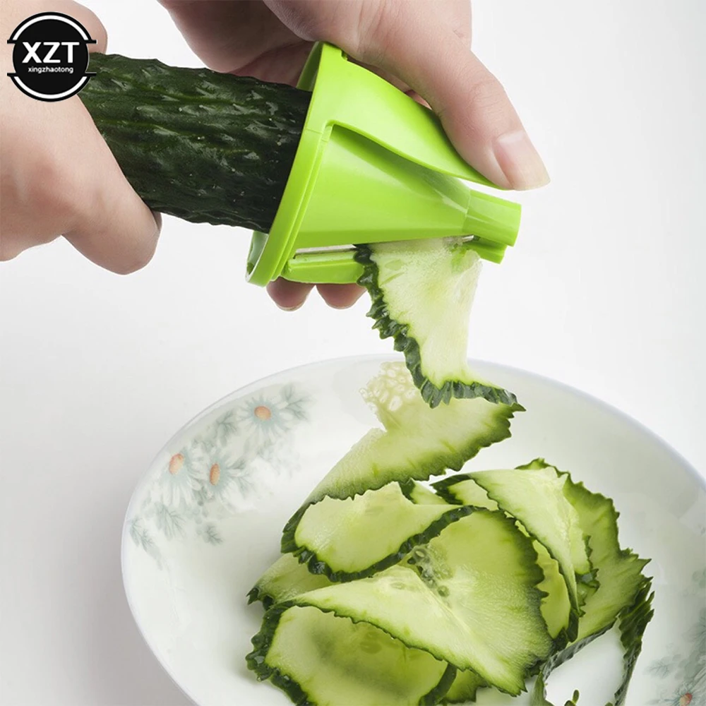 Portable Spiralizer Vegetable Slicer Handheld Spiralizer Peeler Stainless  Steel Spiral Slicer for Potatoes Zucchini Spaghetti - AliExpress