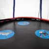 Mini Trampoline with Enclosure Net for Toddlers 3-7, 360° Padded Handlebar, Zoo Animal Theme
