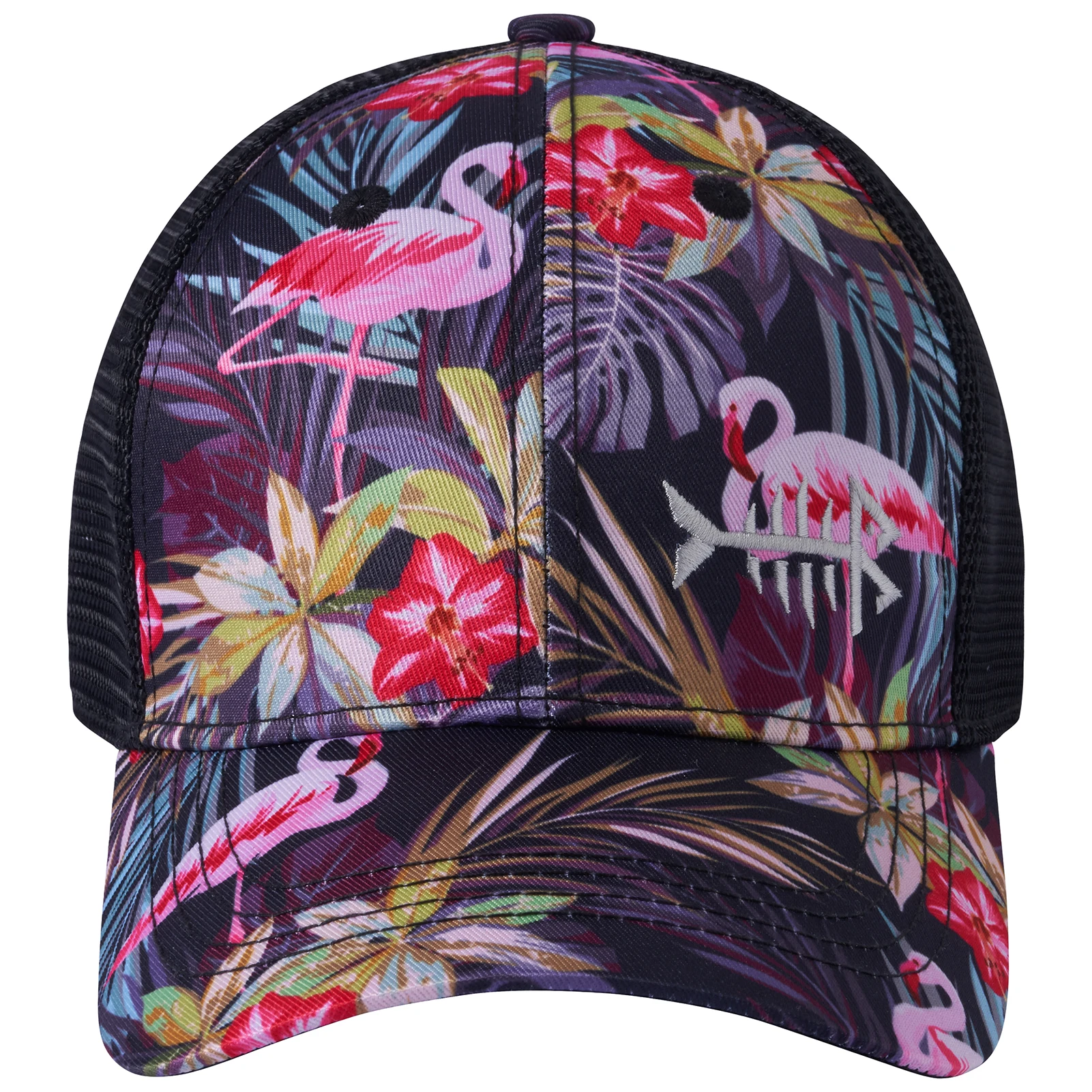 Bassdash Altimate Fishing Golf Hat Mesh Back For Men Women Adjustable Baseball Trucker Peaked Cap Flamingo Camouflage Print baseball caps golf caps