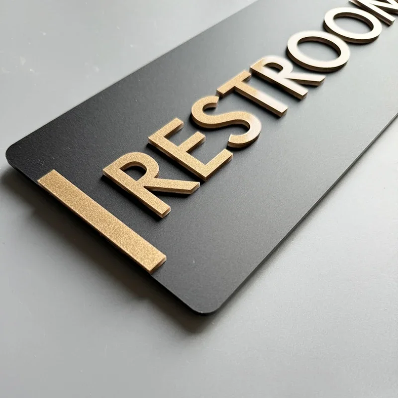 Restroom Signage Creative Signage Instructions Wall Sticker Placards Bathroom Instruction Sign Acrylic Toilet Plaque